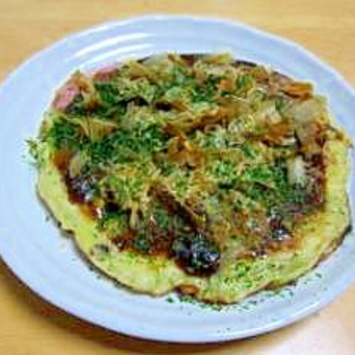 軽食に!ベーコン、しいたけとキャベツ焼き